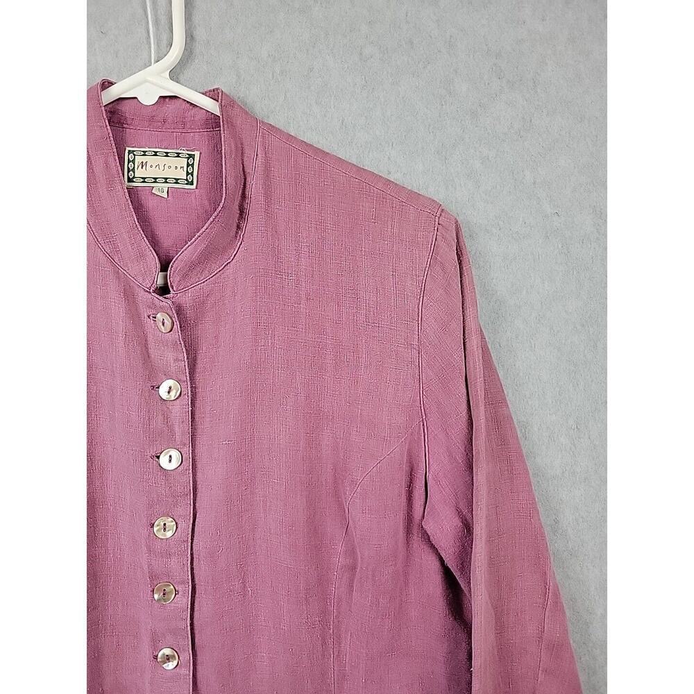 Monsoon Pink Button-Down Blouse - image 4